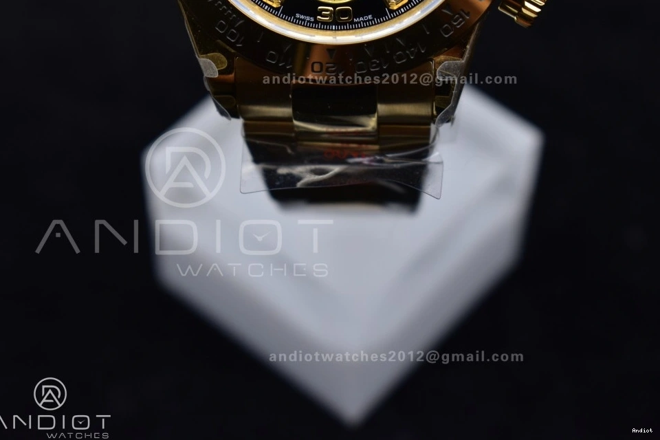 Bracelet 116508 Dial QF V2 1:1 Edition YG Black Best Daytona SH4130 Diamonds on 0413